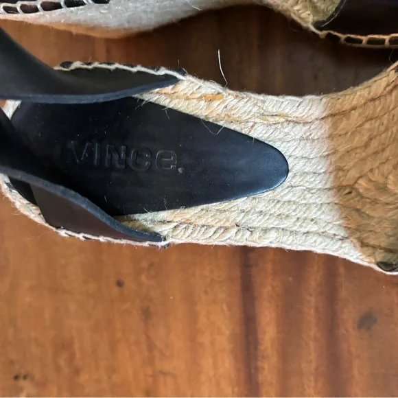 EUC Vince Black Leather Espadrilles - Picture 5 of 9